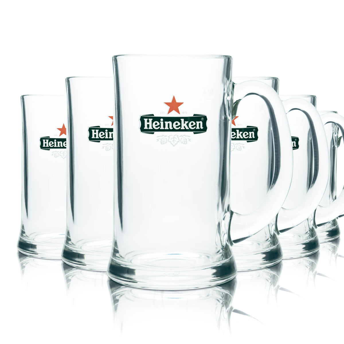 6x Heineken Bier Glas 0,5l Krug Humpen Seidel Henkel Gläser Gastro Bar Kneipe – Ansicht 4