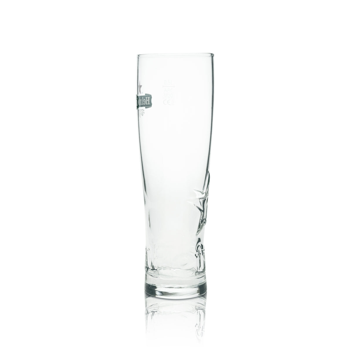 6x Heineken Bier Glas Tulpe 0,5l Stern Relief – Ansicht 3
