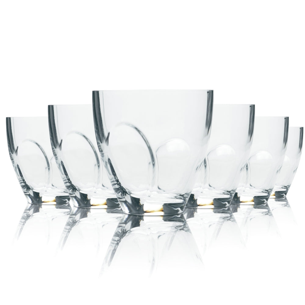 6x Hennessy XO Fine Cognac Glas 0,2l Tumbler Griffmulde Gläser Relief Whiskey