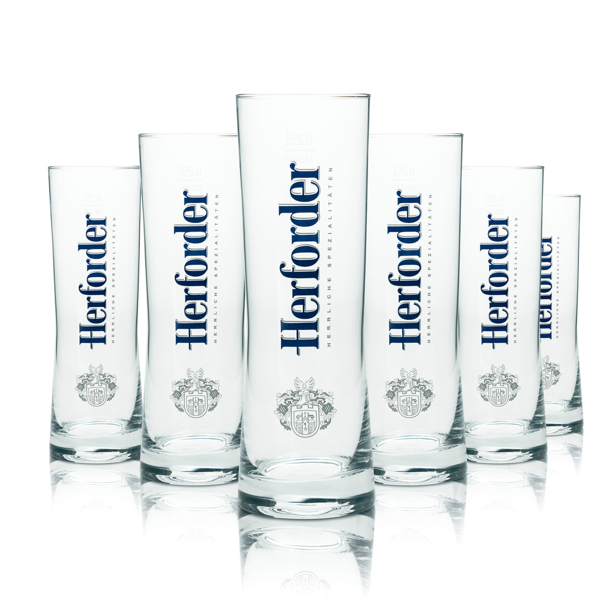 6x Herforder Bier Glas 0,25l Stange Pokal Becher Pils Gläser Brauerei Bar Gastro – Ansicht 4