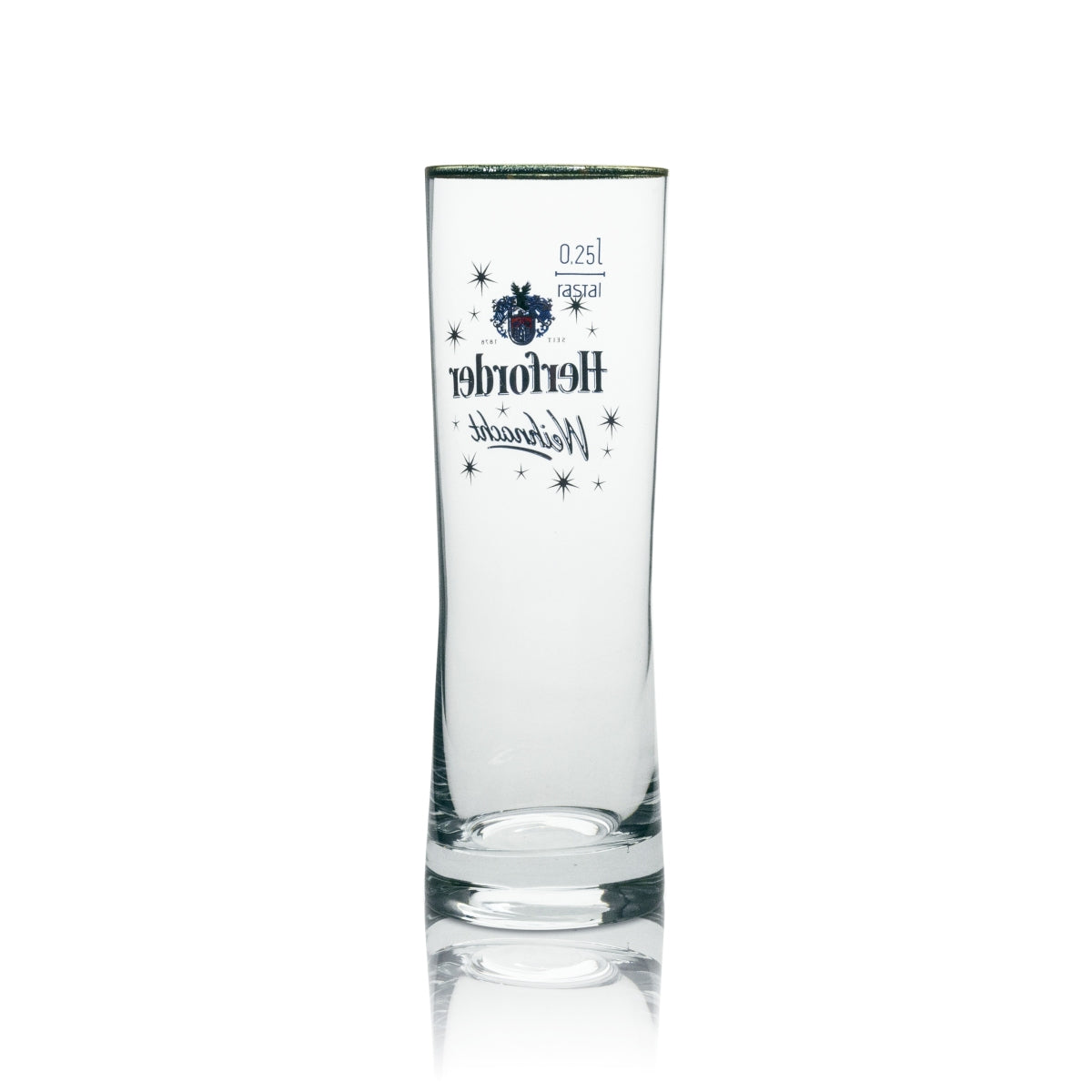 6x Herforder Glas 0,25l "Weihnacht" Becher Pokal Goldrand Bier Gläser Gastro Bar – Ansicht 3