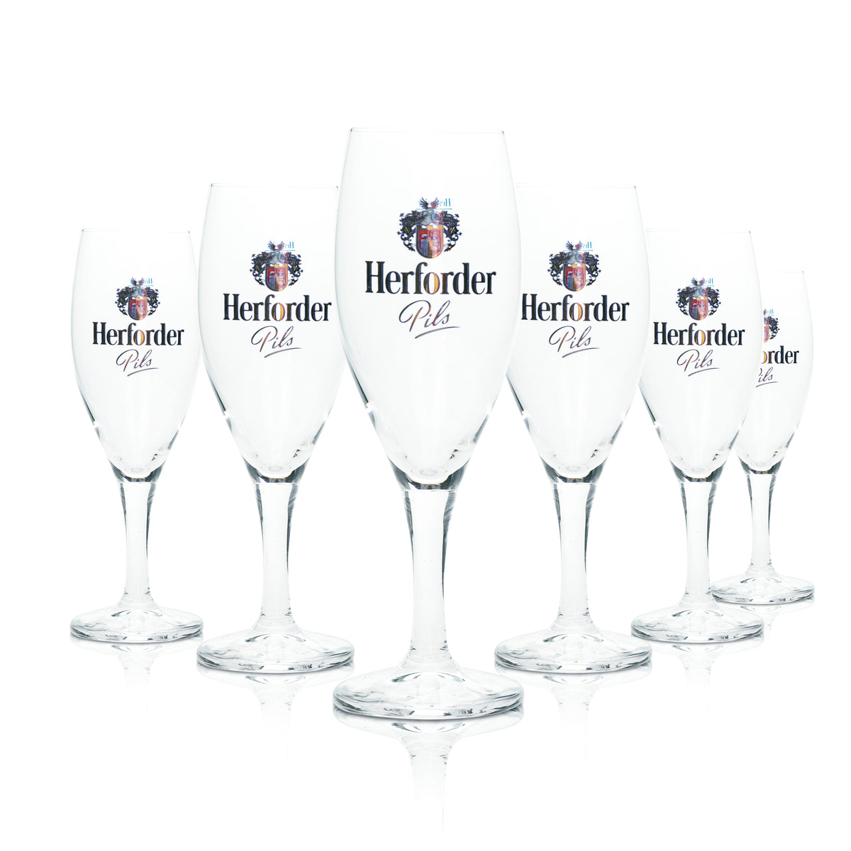 6x Herforder Pils Bier Glas 0,2l Pokal Imperial Sahm Tulpe Gläser Brauerei Beer – Ansicht 4