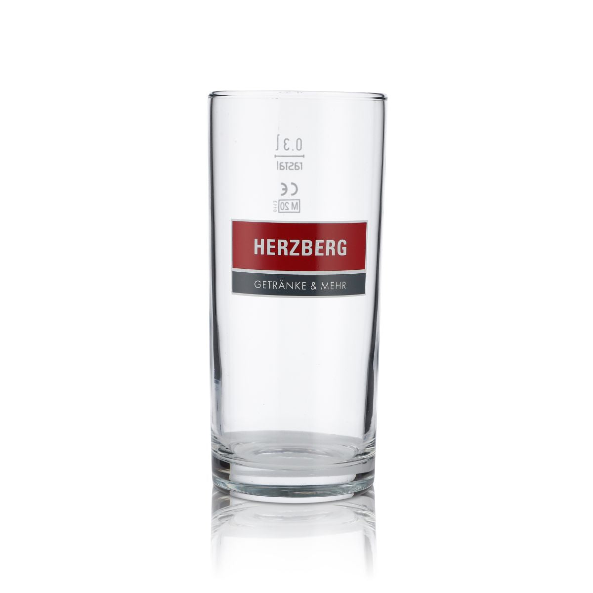 6x Herzberg Glas 0,3l Willi Becher Gläser Set Trinkglas Stange Saft Wasser Limo – Ansicht 2