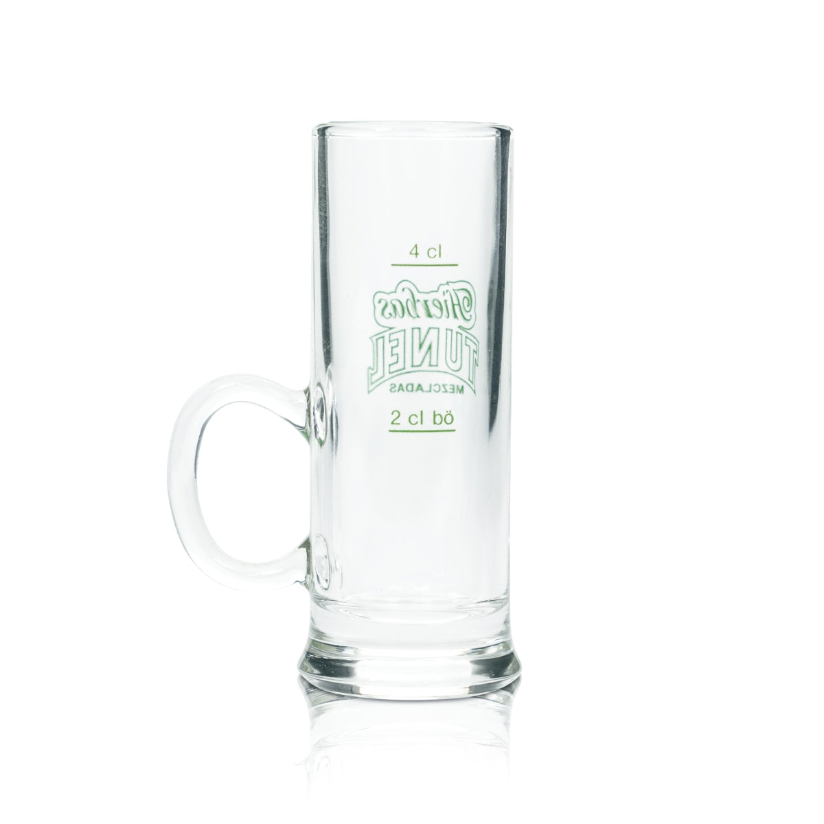 6x Hierbas Tunel Likör Glas 4cl Shot Kurze Stamper Krug Henkel Gläser Mallorca – Ansicht 3