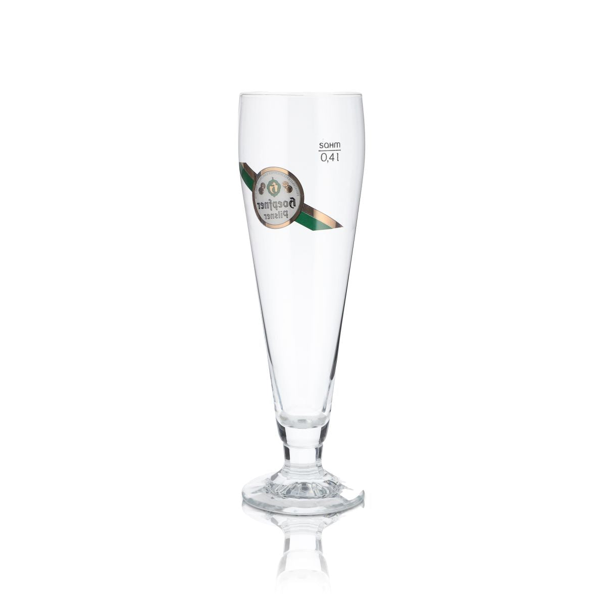 6x Hoepfner Glas 0,4l Pokal Pilsner Tulpe Bier Gläser Set Brauerei Karlsruhe – Ansicht 3