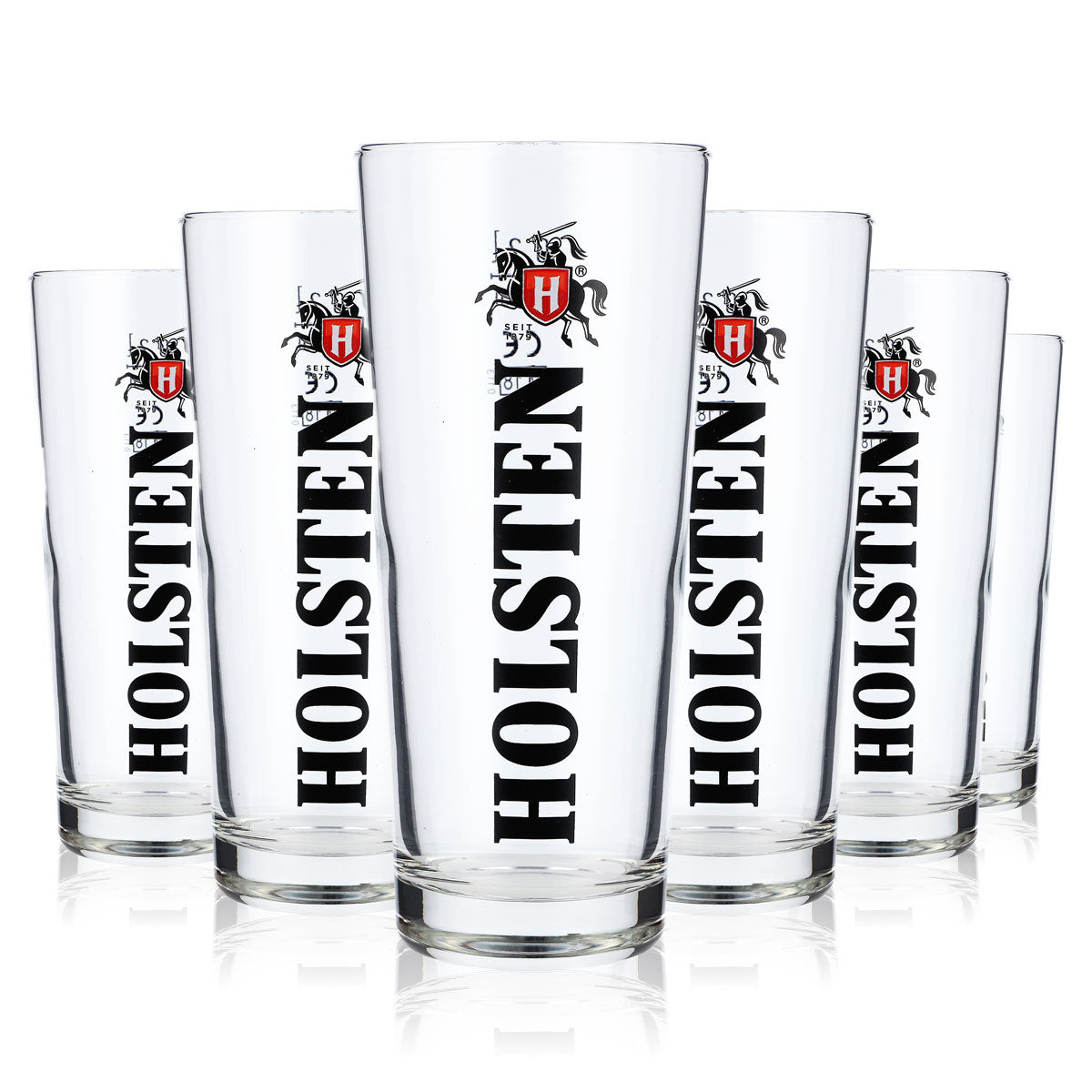 6x Holsten Bier Glas Frankonia 0,2l Becher Biergläser Schriftzug vertikal – Ansicht 5