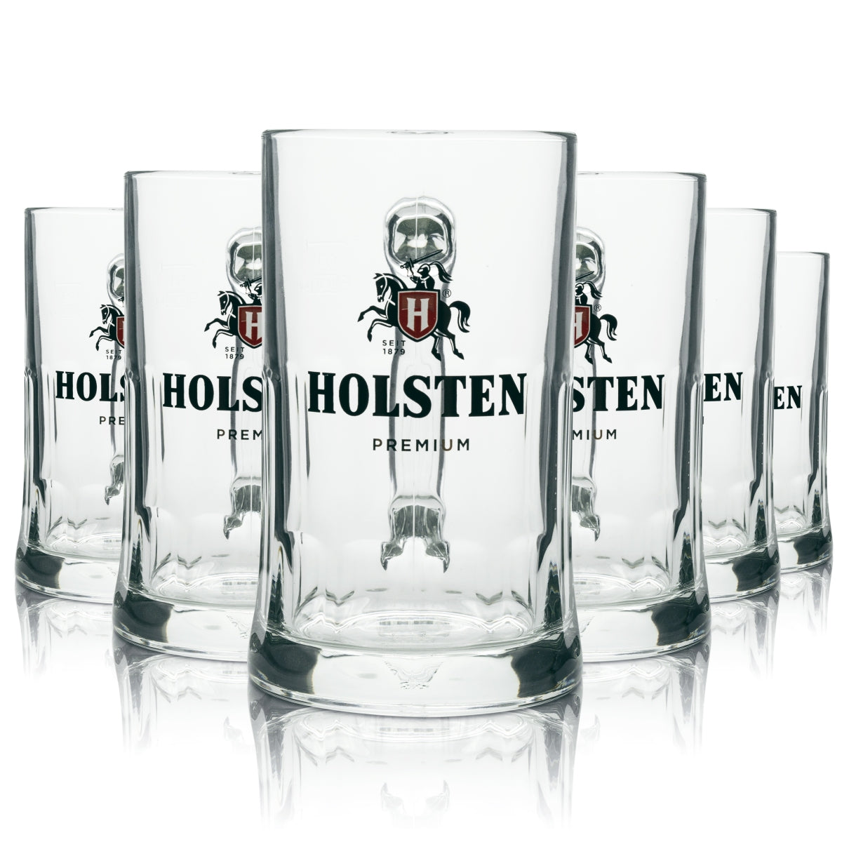 6x Holsten Bier Glas Krug Premium 500ml sahm