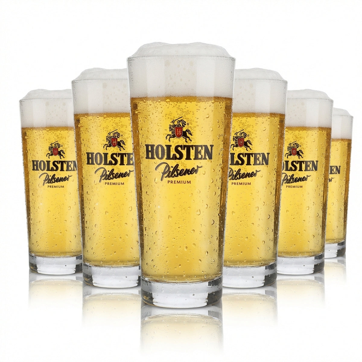 6x Holsten Glas 0,2l Premium Pilsener Willi Becher Bier Gläser Set Brauerei