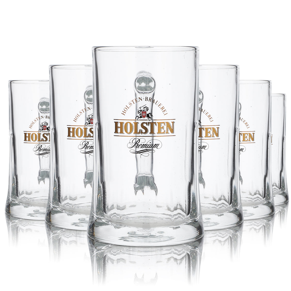 6x Holsten Glas 0,4l Bierkrug Humpen Krüge Salzburg Seidel Gläser Set Brauerei – Ansicht 7