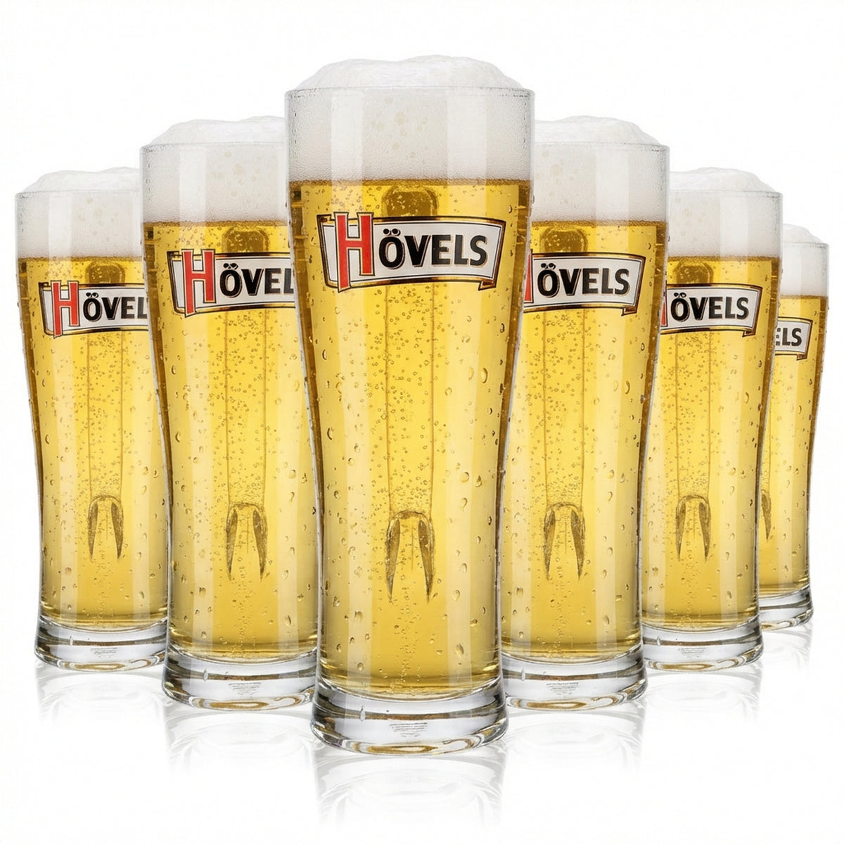 6x Hövels Bier Glas 0,5l Bierkrug Bierseidel Bierhumpen Aspen