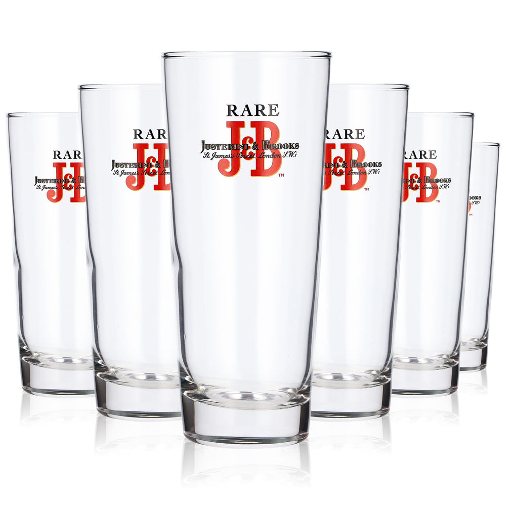 6x J&B Whiskey Glas 0,25l Becher Longdrinkglas Justerini & Brooks LDG (6er Set)
