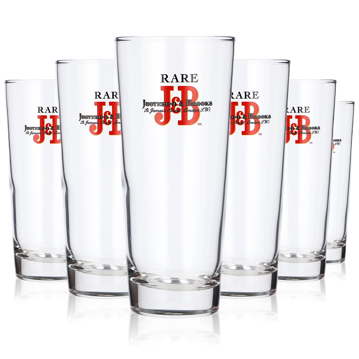 6x J&B Whiskey Glas 0,25l Becher Longdrinkglas Justerini & Brooks LDG (6er Set)