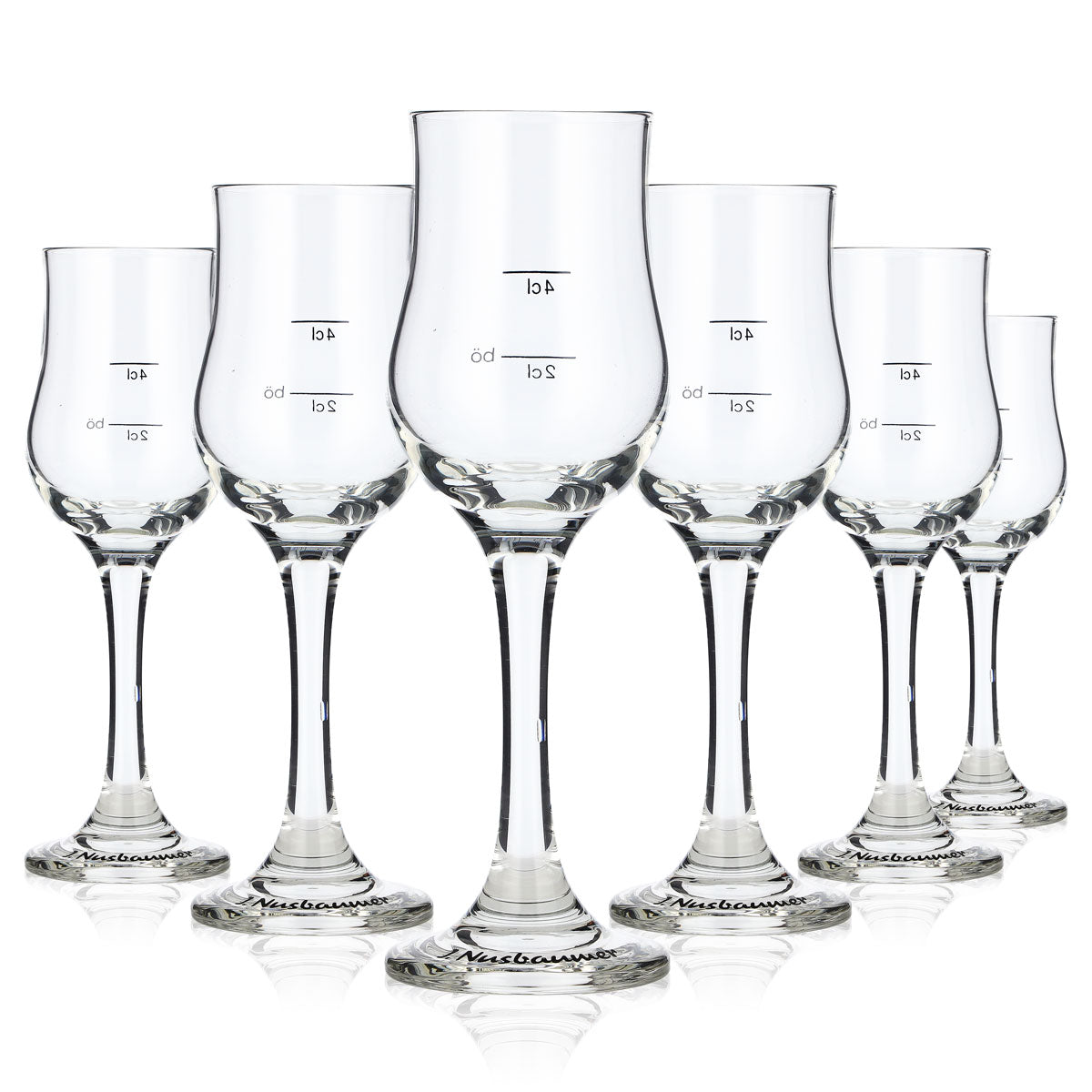 6x J. Nusbaumer Schnaps Glas Shotglas Stamper 2cl/4cl Schnapsglas Böckling – Ansicht 5