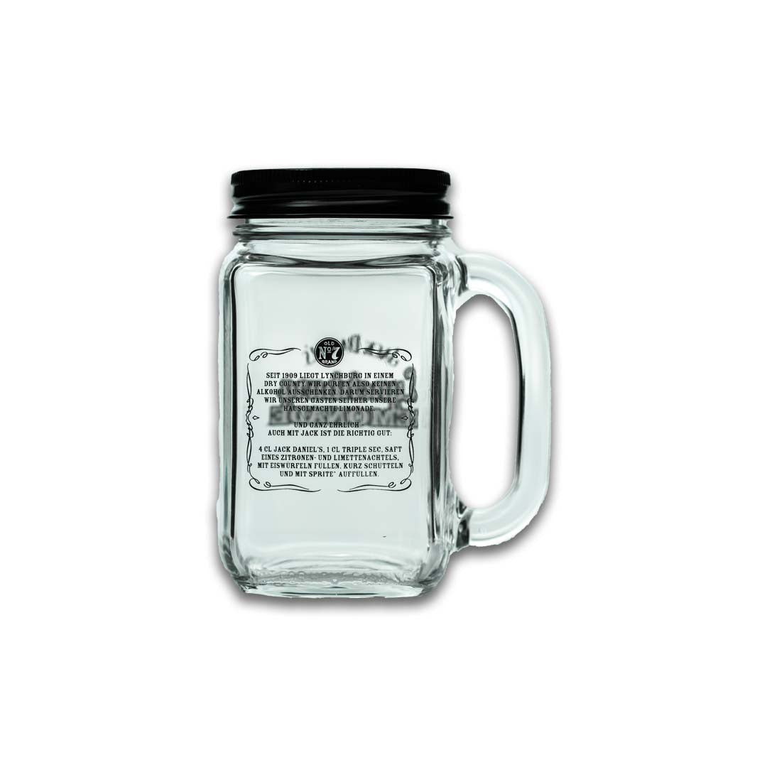 6x Jack Daniels Glas 0,48l Krug Jug Jar Lynchburg Deckel Henkel Gläser Lemonade – Ansicht 6