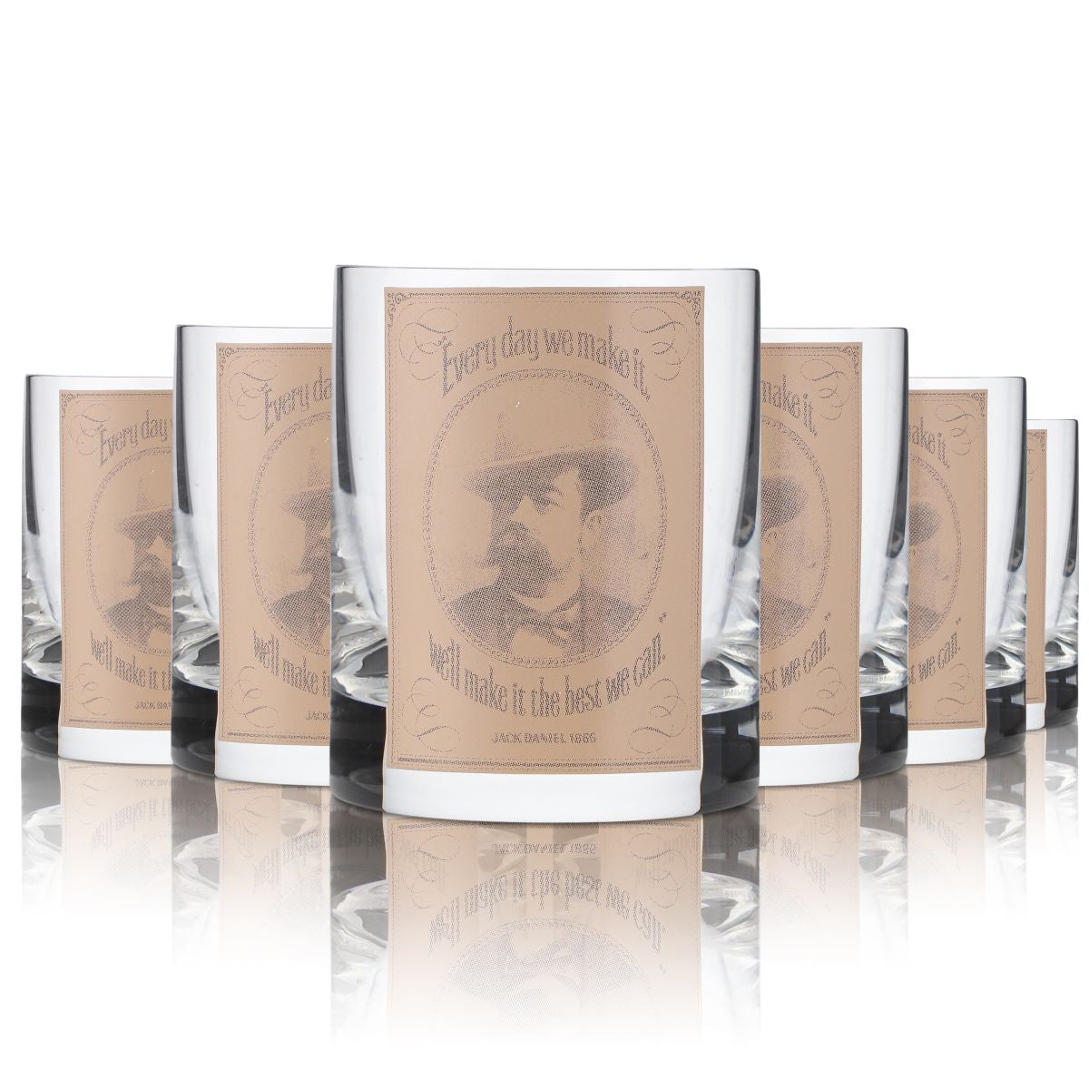 6x Jack Daniels Glas 80ml Whisky Tumbler Schnaps Gläser Set American USA