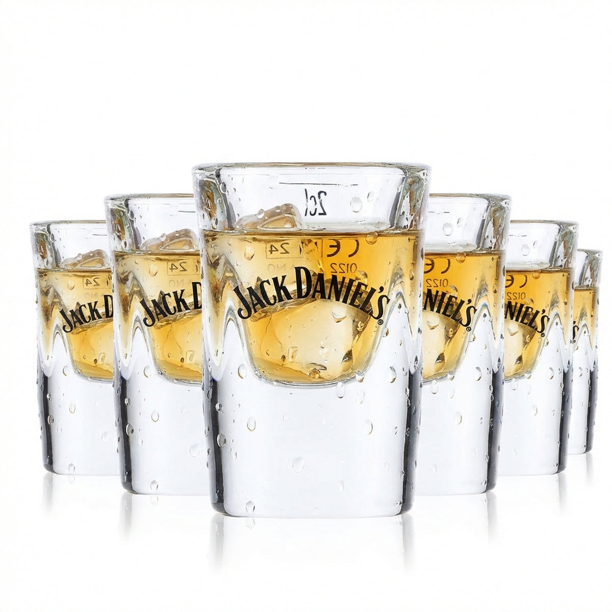 6x Jack Daniels Whisky Shotglas 2cl Stamper Kurzer Schnaps Gläser