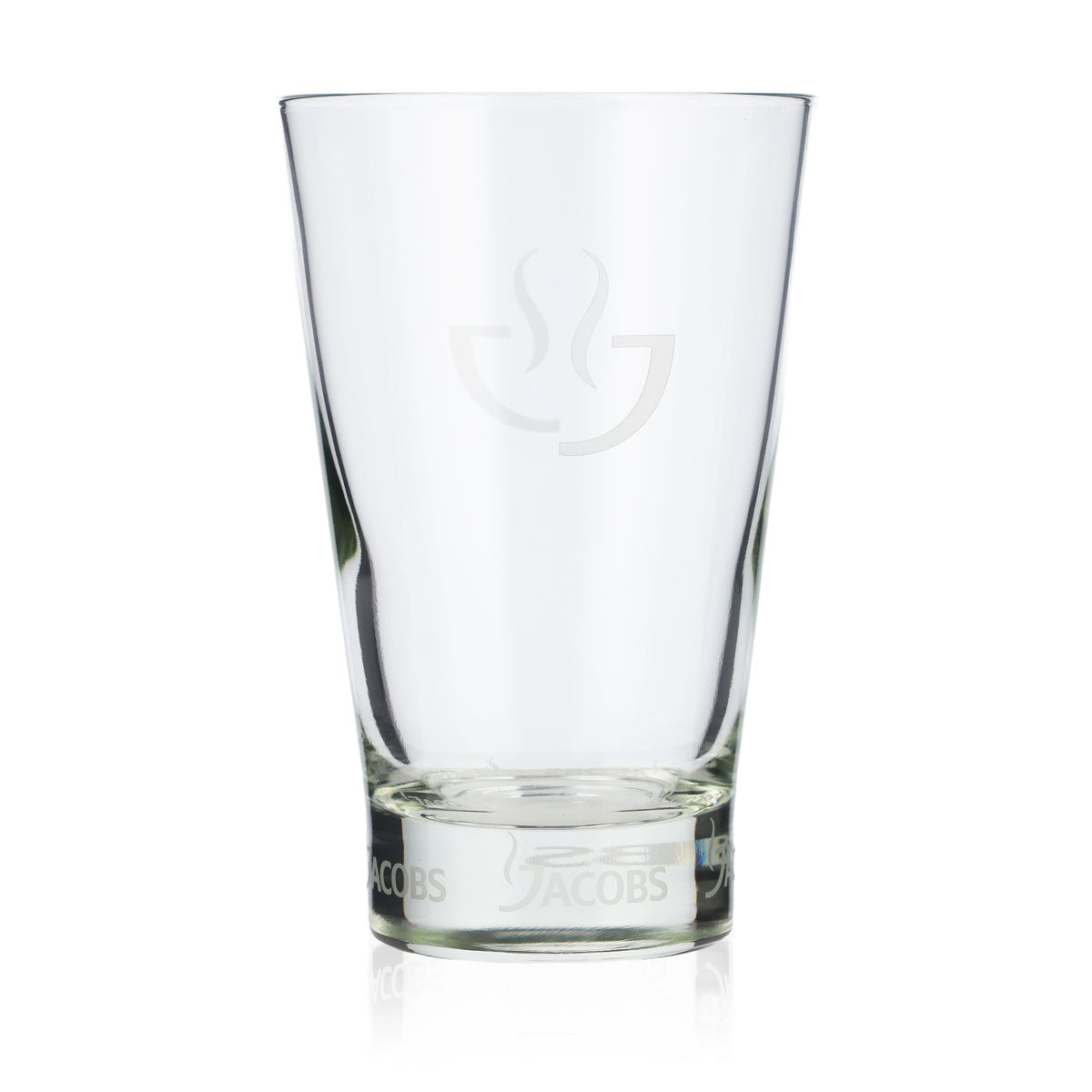 6x Jacobs Kaffee Glas Latte Glas Capuccino Glas 0,28l Sataniertes Logo – Ansicht 3
