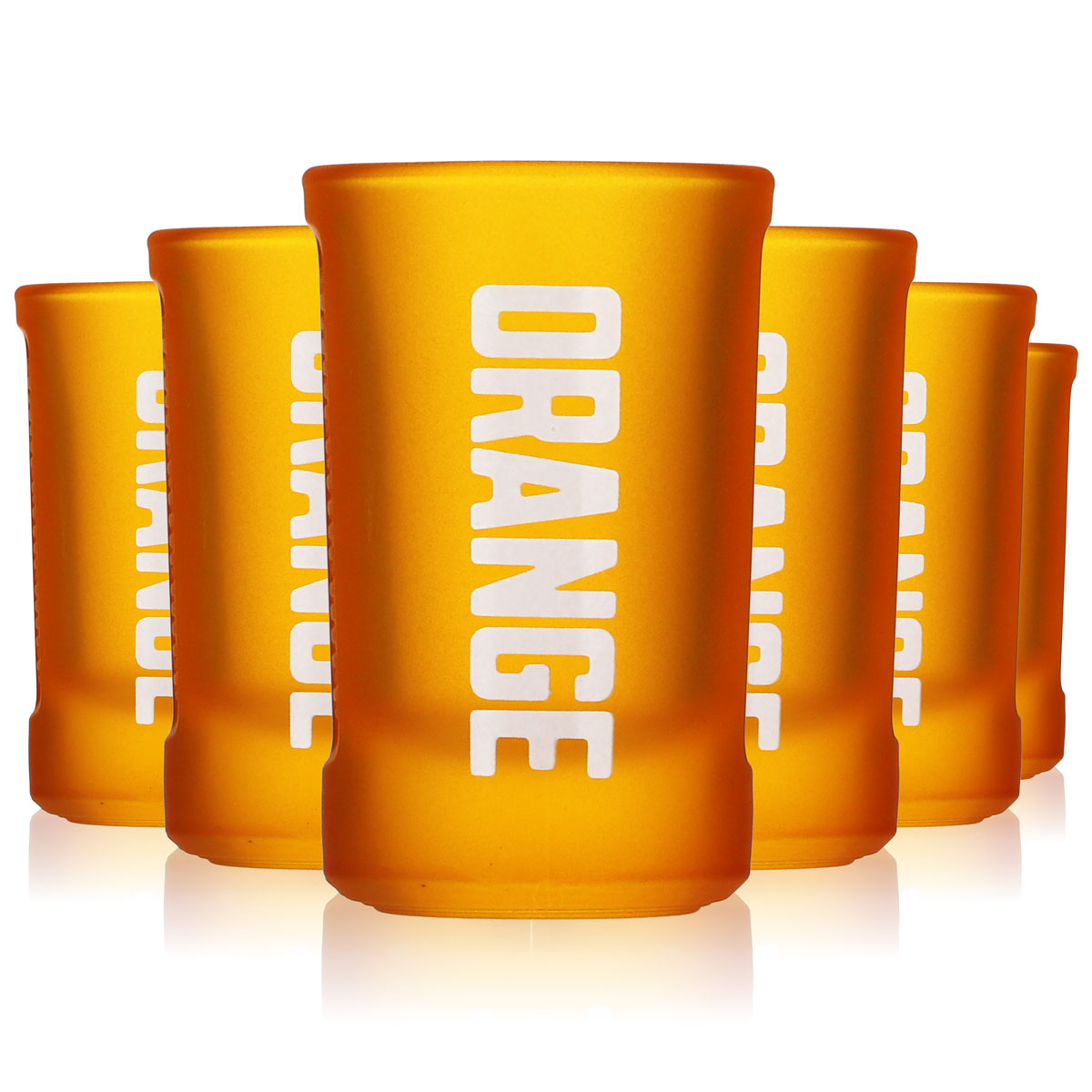 6x Jägermeister Likör Glas 2cl Shotglas Stamper Shotglas "Orange" Böckling