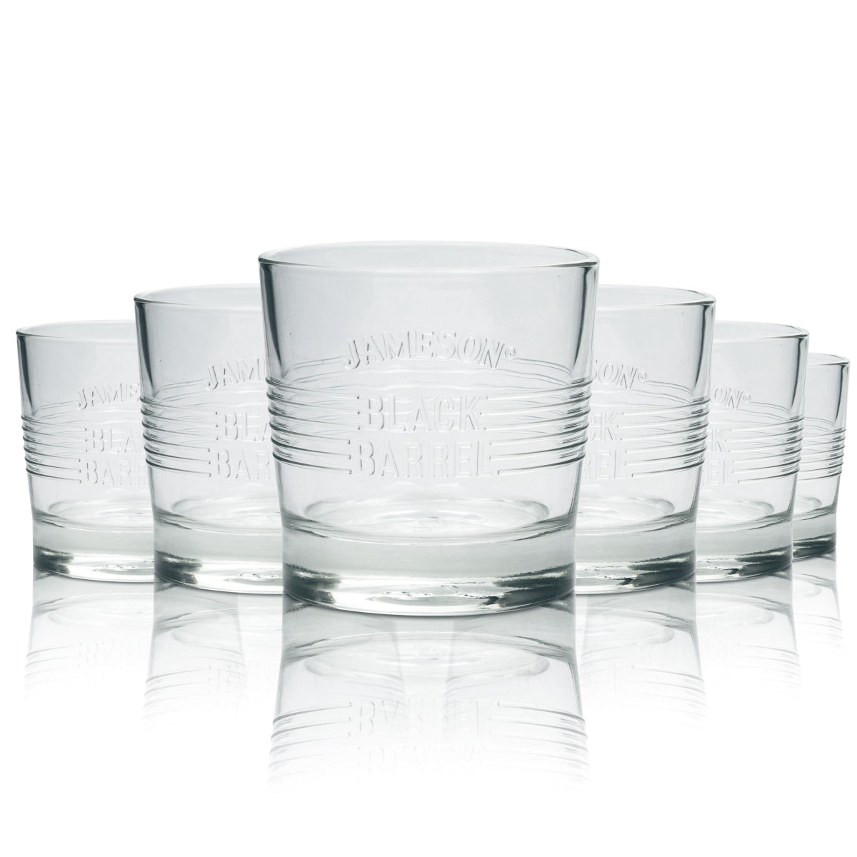 6x Jameson Whiskey Glas 0,2l Tumbler Black Barrel Gläser Schwenker Tasting On Ice