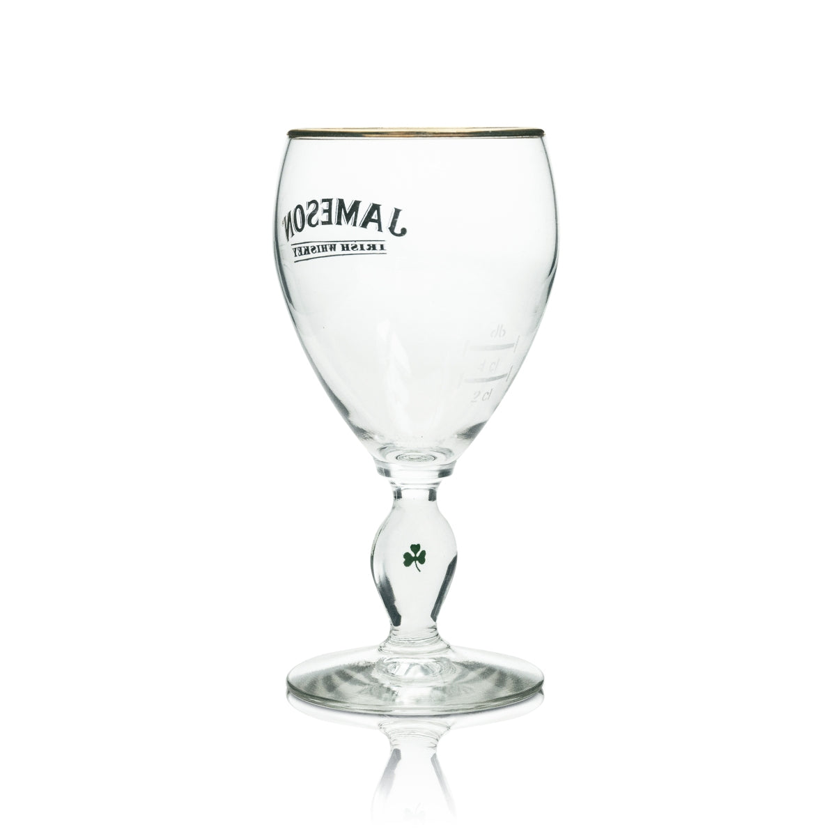 6x Jameson Whiskey Glas Irish Coffee 4cl Goldrand und Kleeblatt – Ansicht 3