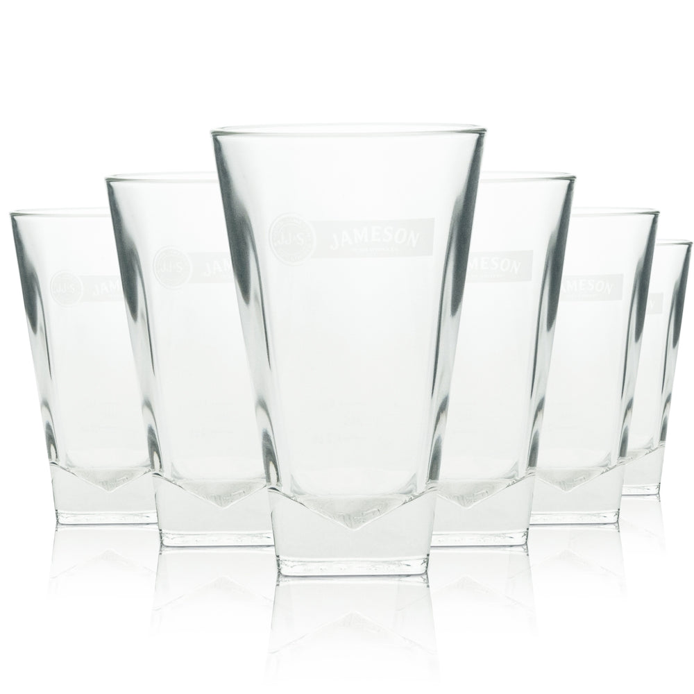 6x Jameson Whiskey Glas Longdrink Whiskyglas 4cl Logo weiß Arcoroc
