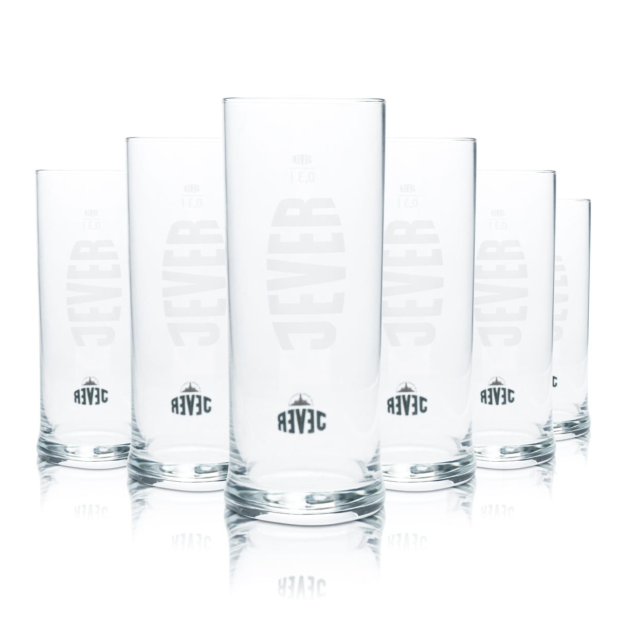 6x Jever Bier Glas 0,3l Becher Stange Gläser Pilsener Gastro Brauerei Fun Fries