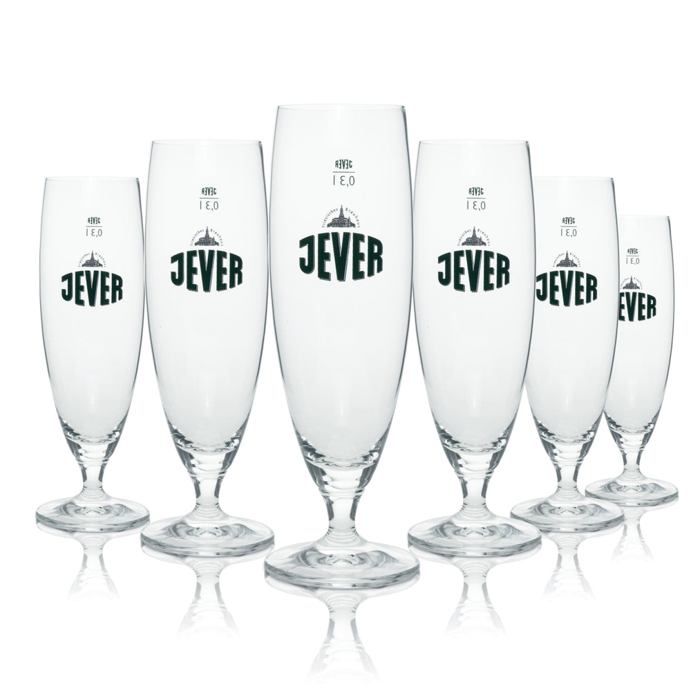 6x Jever Bier Glas 0,3l Pokal Tulpe Gläser Pilsener Gastro Geeicht Brauerei Nord