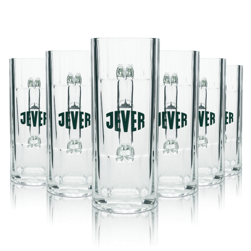 6x Jever Bier Glas Krug Wallenstein 500ml rastal