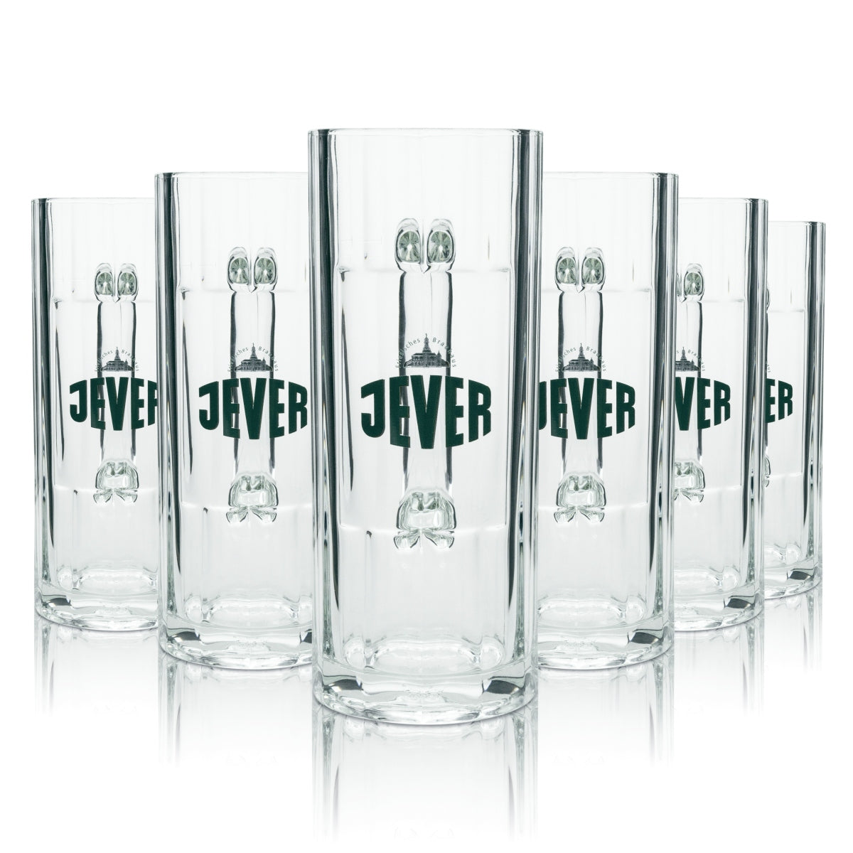 6x Jever Bier Glas Krug Wallenstein 500ml rastal