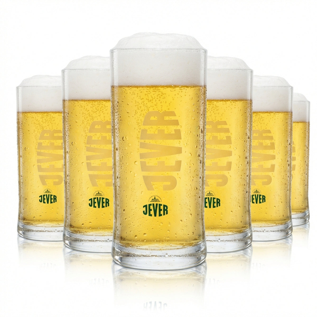 6x Jever Glas 0,2l Bier Gläser Becher Stange Geeicht Gastro Pils Fries Herb Bar