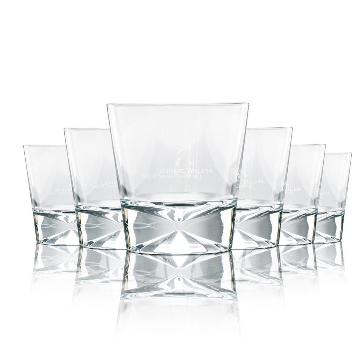 6x Johnnie Walker Glas 0,2l Whiskey Tumbler Becher Longdrink Gläser Blase Gastro