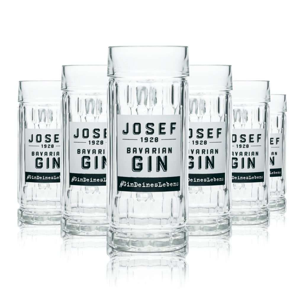 6x Josef Gin Glas 0,3l Krug Gin Tonic Aperitif Longdrink Cocktail Gläser Gastro