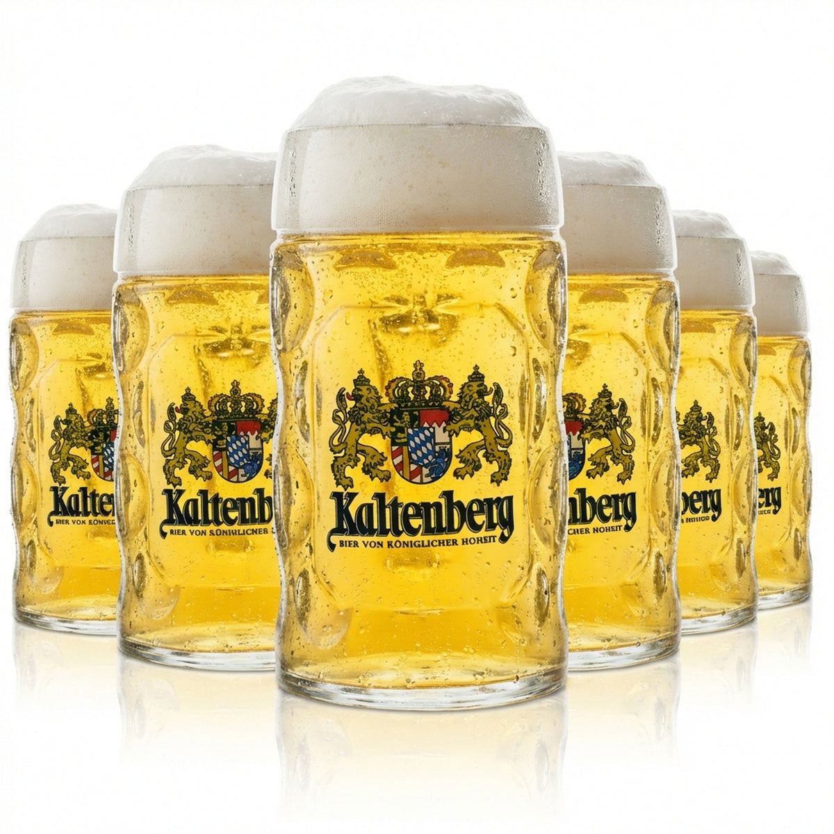6x Kaltenberg Bier Glas 0,5l Isar Seidel Krug