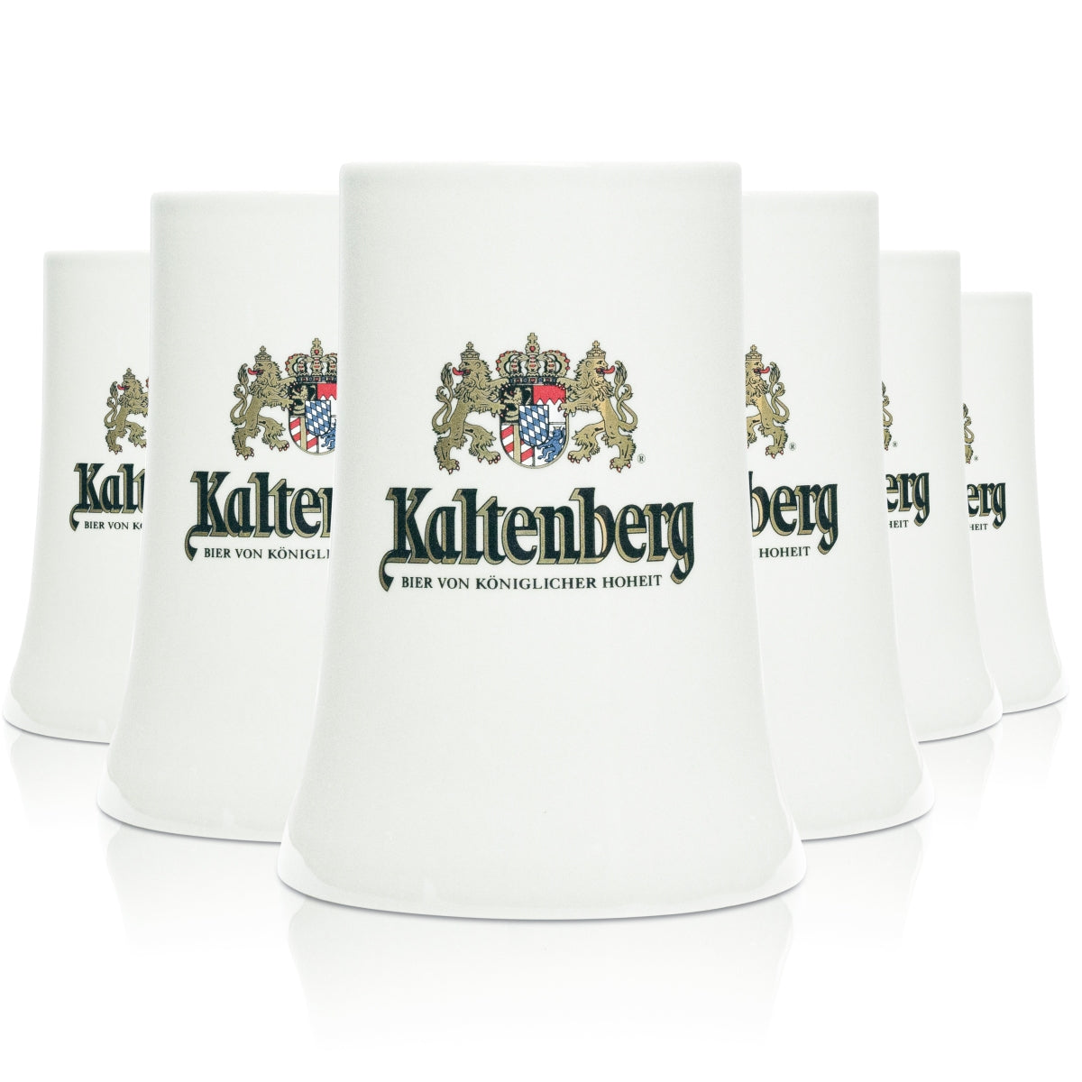 6x Kaltenberg Bier Glas Ton Krug 0,3l