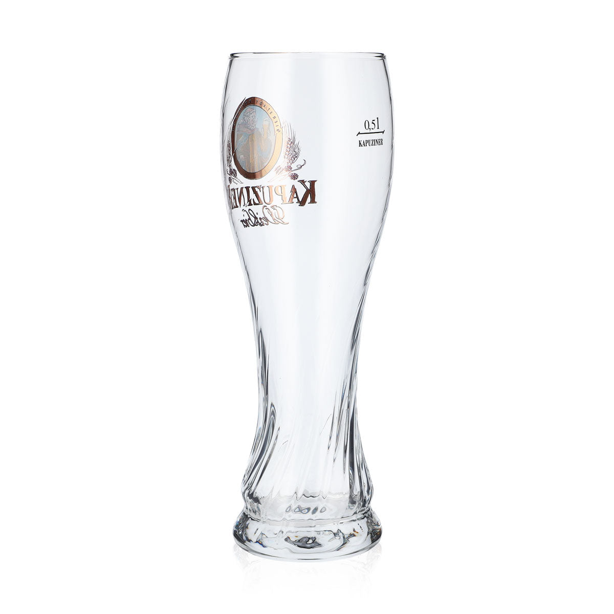 6x Kapuziner Bier Glas Weißbier Gläser Bierglas im Relief 0,5l – Ansicht 4