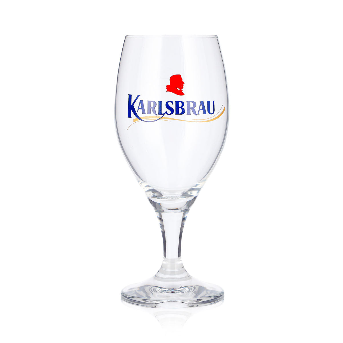6x Karlsberg Bier Glas 0,25l Pokal Karlsbrau Blauer Schriftzug (6er Set) – Ansicht 2