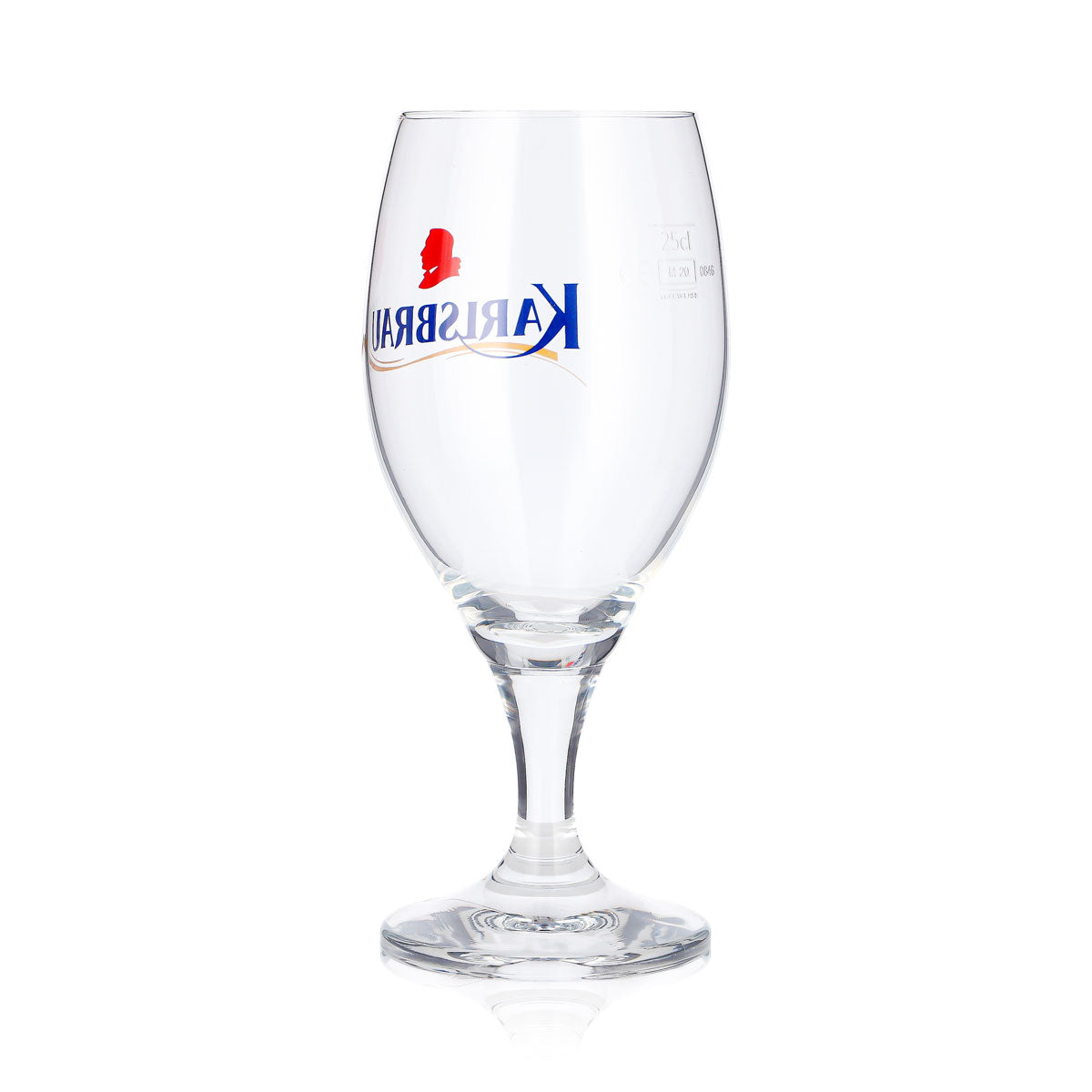 6x Karlsberg Bier Glas 0,25l Pokal Karlsbrau Blauer Schriftzug (6er Set) – Ansicht 4