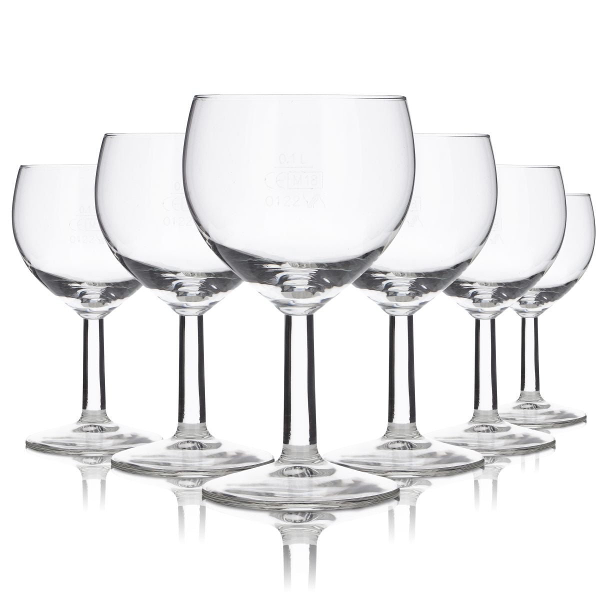 6x Kelch Glas 0,1l Mineralwasser Sprudel Saft Gläser Set Blanko Ohne Logodruck