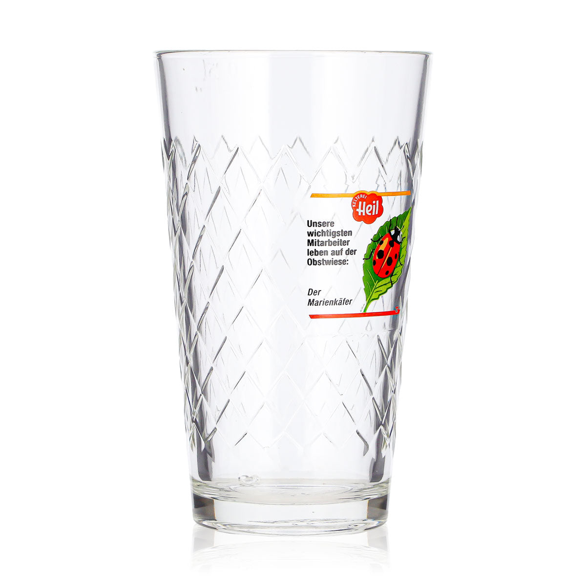 6x Kelterei Heil Apfelwein Glas 0,25l longdrink Marienkäfer Blatt logo (6er Set) – Ansicht 3