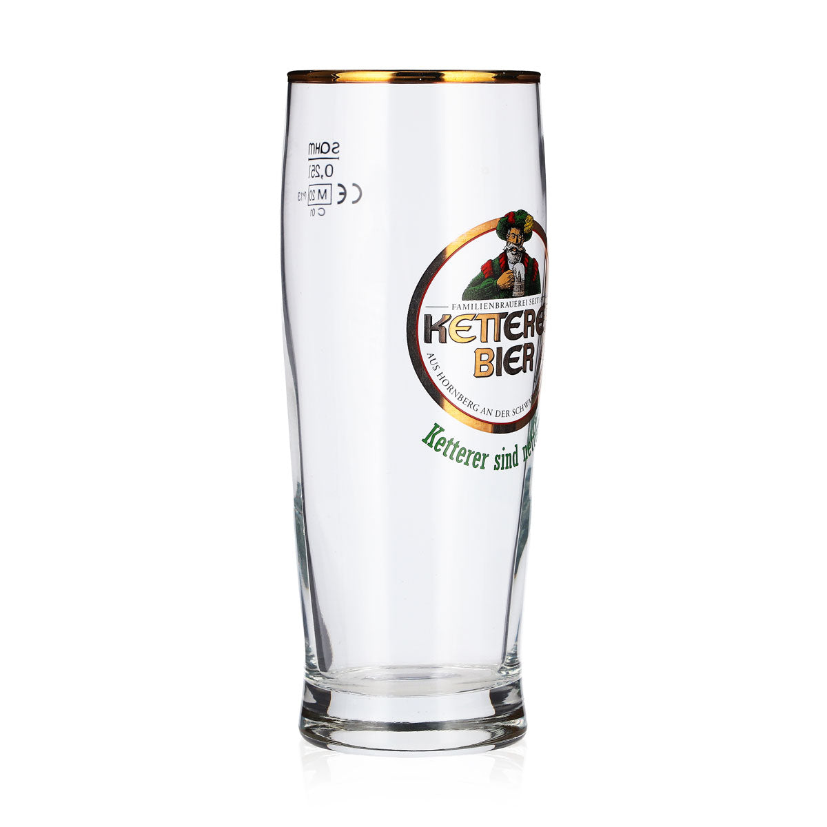 6x Ketterer Bier Bier Glas 0,25l Becher Goldrand Sahm Trumpf Bierglas – Ansicht 3