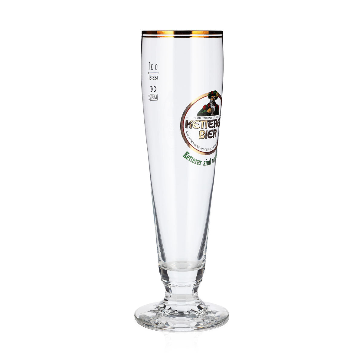 6x Ketterer Bier Bier Glas 0,3l Pokal Goldrand Rastal (6er Set) – Ansicht 3