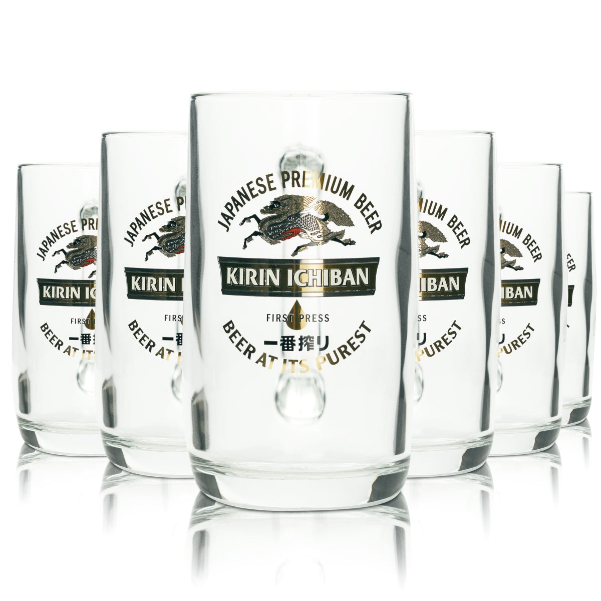 6x Kirin Ichiban Bier Glas 0,3l Krug Pint japanische Beer Gläser Premium Seidel Bar – Ansicht 2