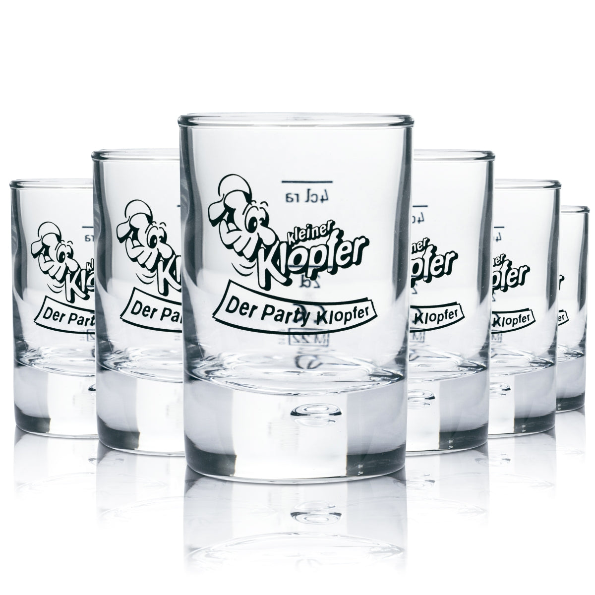 6x Kleiner Klopfer Glas 4cl Shot Gläser Schnape Kurze Stamper 2cl 4cl Eiche Bar