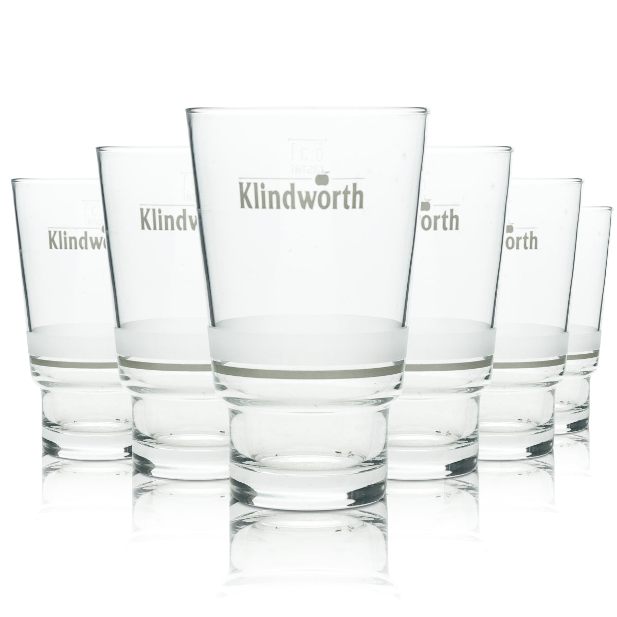 6x Klindworth Saft Glas 0,3l Becher Stapelbar Gläser Frucht Limo Gastro Bar