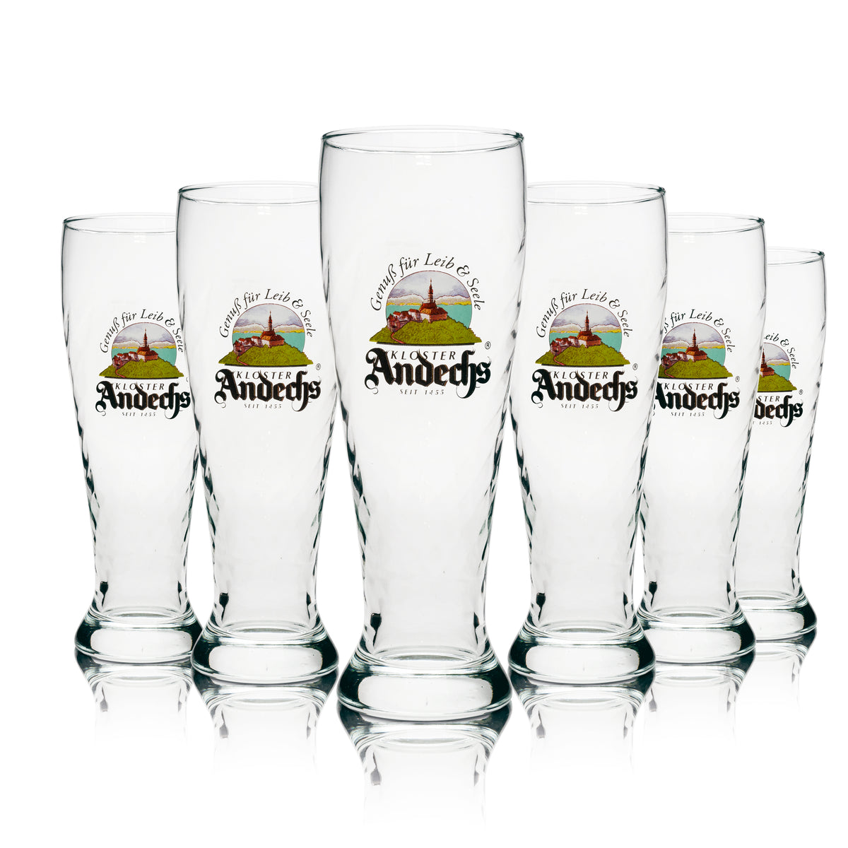 6x Kloster Andechs Bier Glas 0,5l Weizen – Ansicht 3