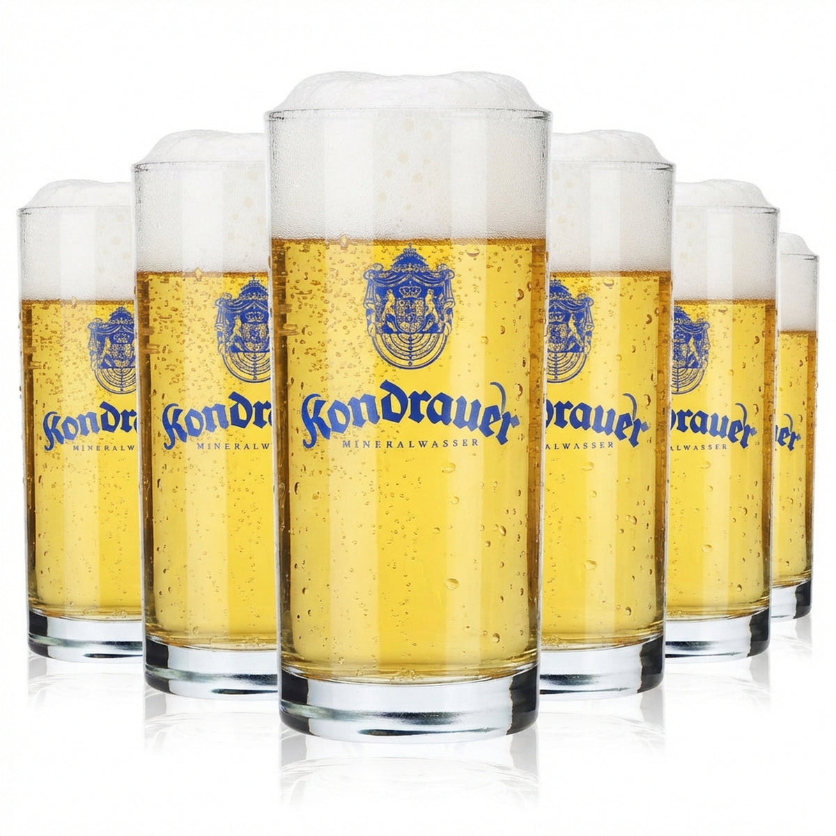 6x Kondrauer Wasser Glas Wassergläser 0,2l Becher Ruhr Cristal