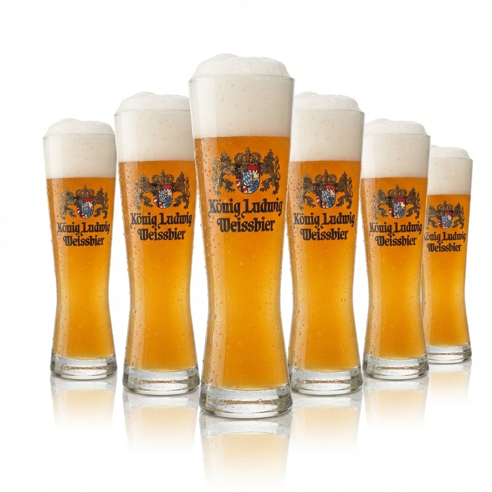 6x König Ludwig Bier Glas 0,5l Weizen Sahm
