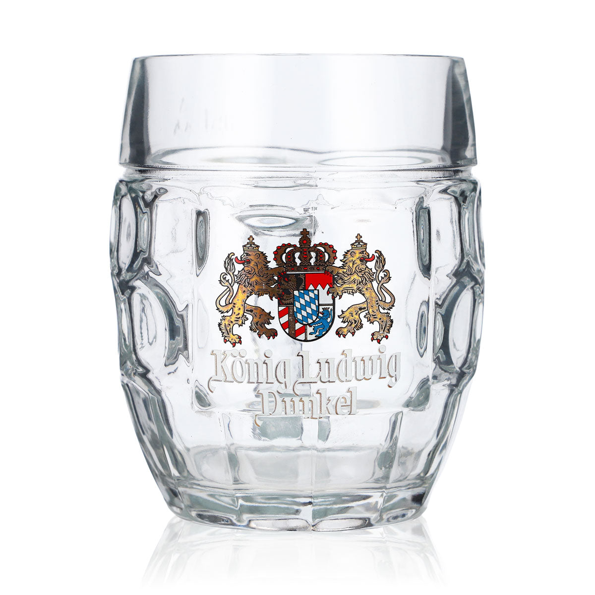 6x König Ludwig Bierglas Seidel Bierkrüge 0,5l Krug "Dunkel" Punkt-Seidel – Ansicht 2
