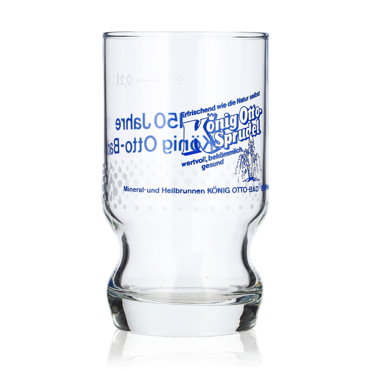 6x König Otto Sprudel Wasser Glas Becher 0,2l 150 Jahre König Otto-Bad (6er Set) – Ansicht 2