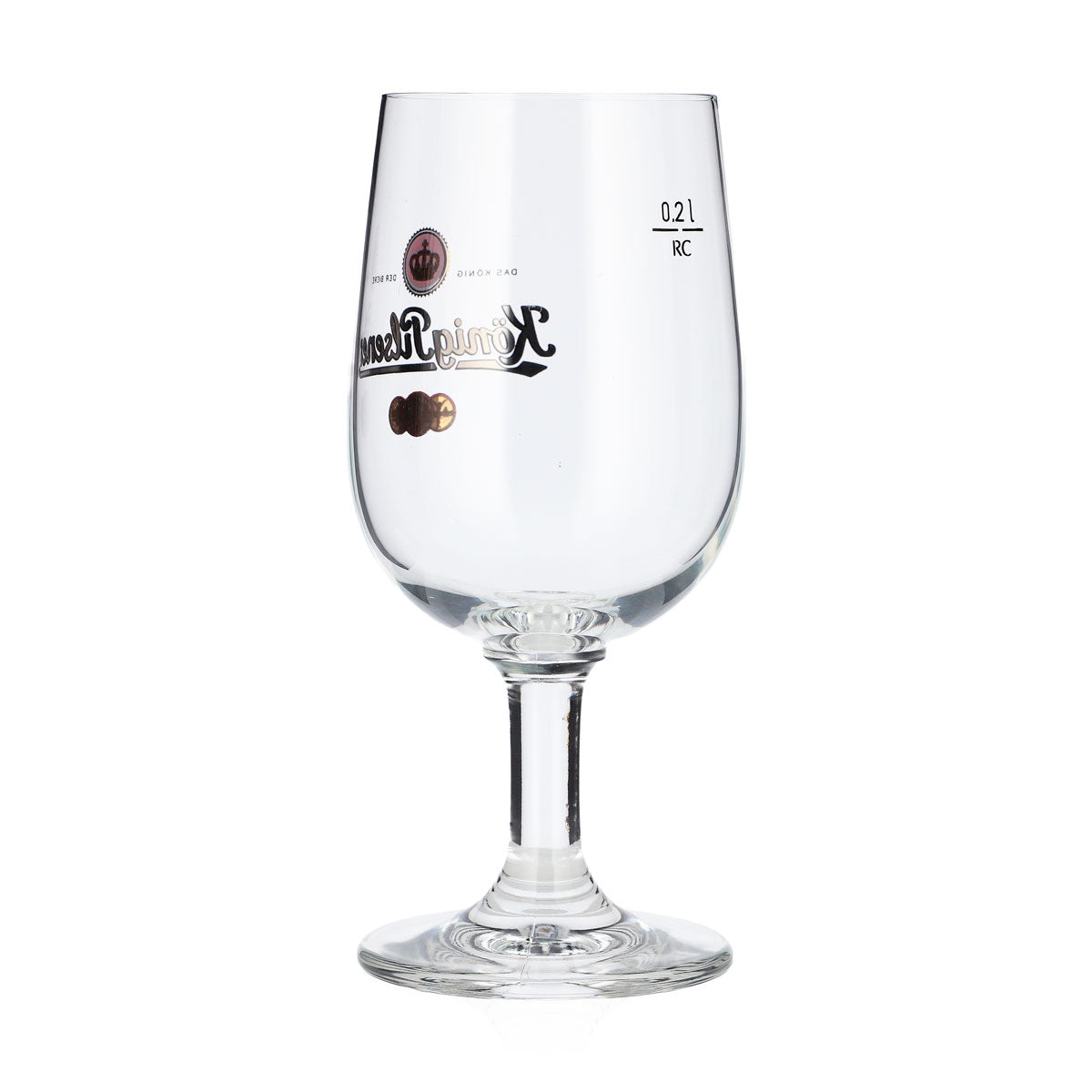 6x König Pilsener Bier Glas 0,2l Pokal goldenes Logo RC (6er Set) – Ansicht 4
